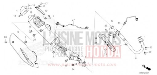 EXHAUST MUFFLER CRF300LAS de 2025